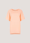 Sparkle Stud Oversized T-Shirt, Peach, large