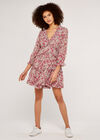 Floral Dress with Ruffle Detail, Pink, large
