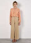 Tailored Wide-Leg Trousers, Stone, large