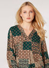 Retro Patchwork Blouse, Green, large