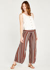 Tribal Wrap Palazzo Trousers, Navy, large
