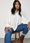Curve Chevron Textured Shirt, Cream, large