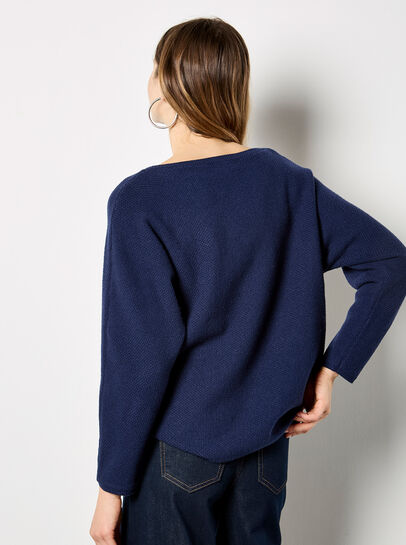 Colourful Stitched Heart Jumper