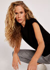 Knitted Vest, Black, large