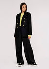 Tailored Tweed Blazer, Black, large