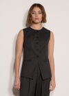 Oversized Pinstripe Waistcoat, Dark Grey/Charcoal, large