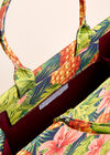 Tropical  Print Cotton Fabric Bag, Assorted, large