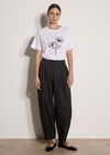 Born To Bloom Floral Cotton T-Shirt, Black, large
