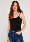 Jersey Cami Top, Black, large