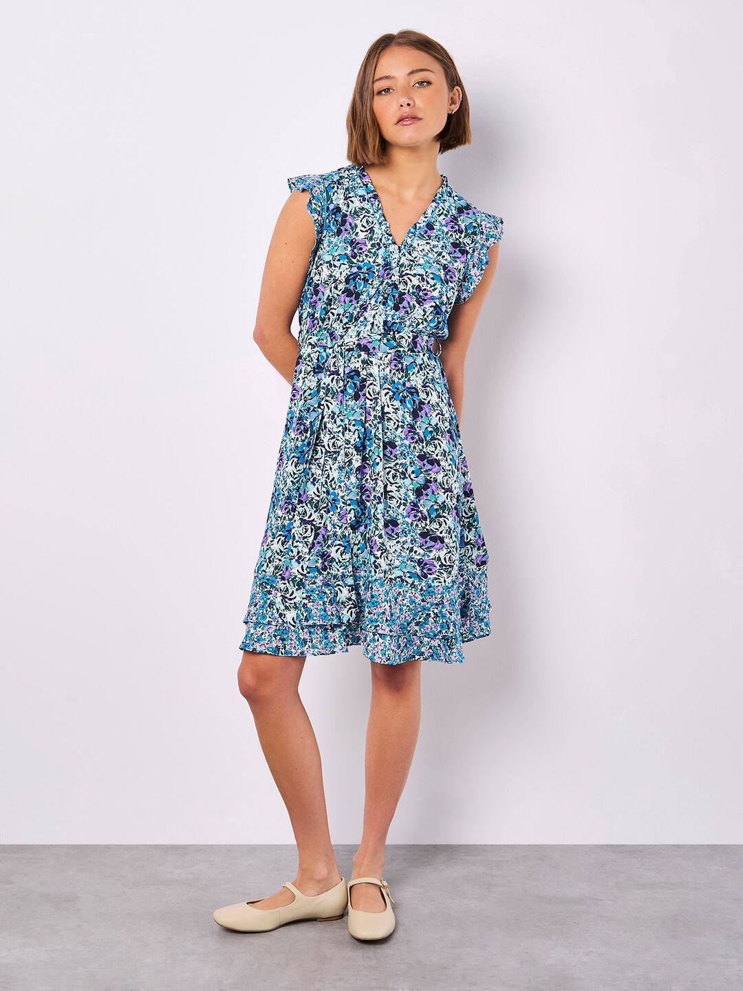 Ditsy Floral Ruffle Mini Dress