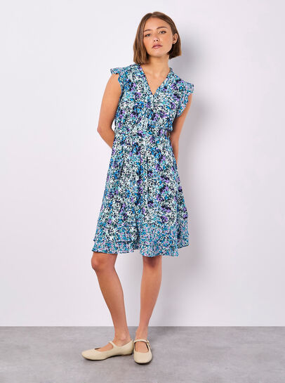 Ditsy Floral Ruffle Mini Dress