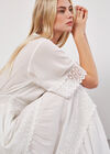 Crochet Detail Tiered Maxi Dress, Cream, large