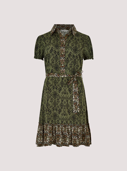 Ikat Tile Shirt Mini Dress