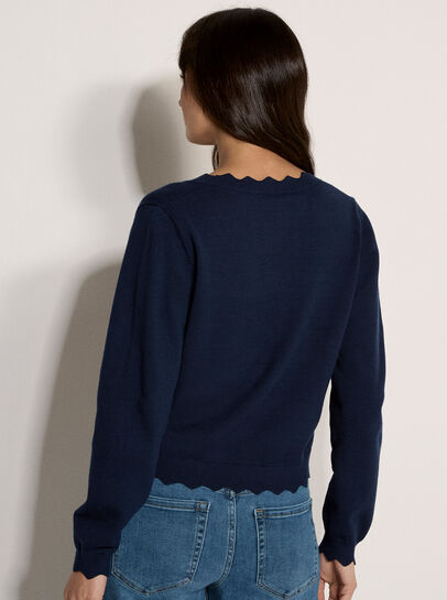 Scallop Hem Cardigan
