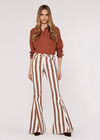 Stripe Flare Denim Jeans, Rust, large