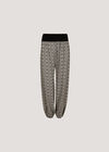 Cotton Blend Ikat Tapered Joggers, Black, large