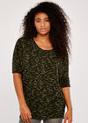 Fuzzy Puzzle Oversized Top, Khaki, large