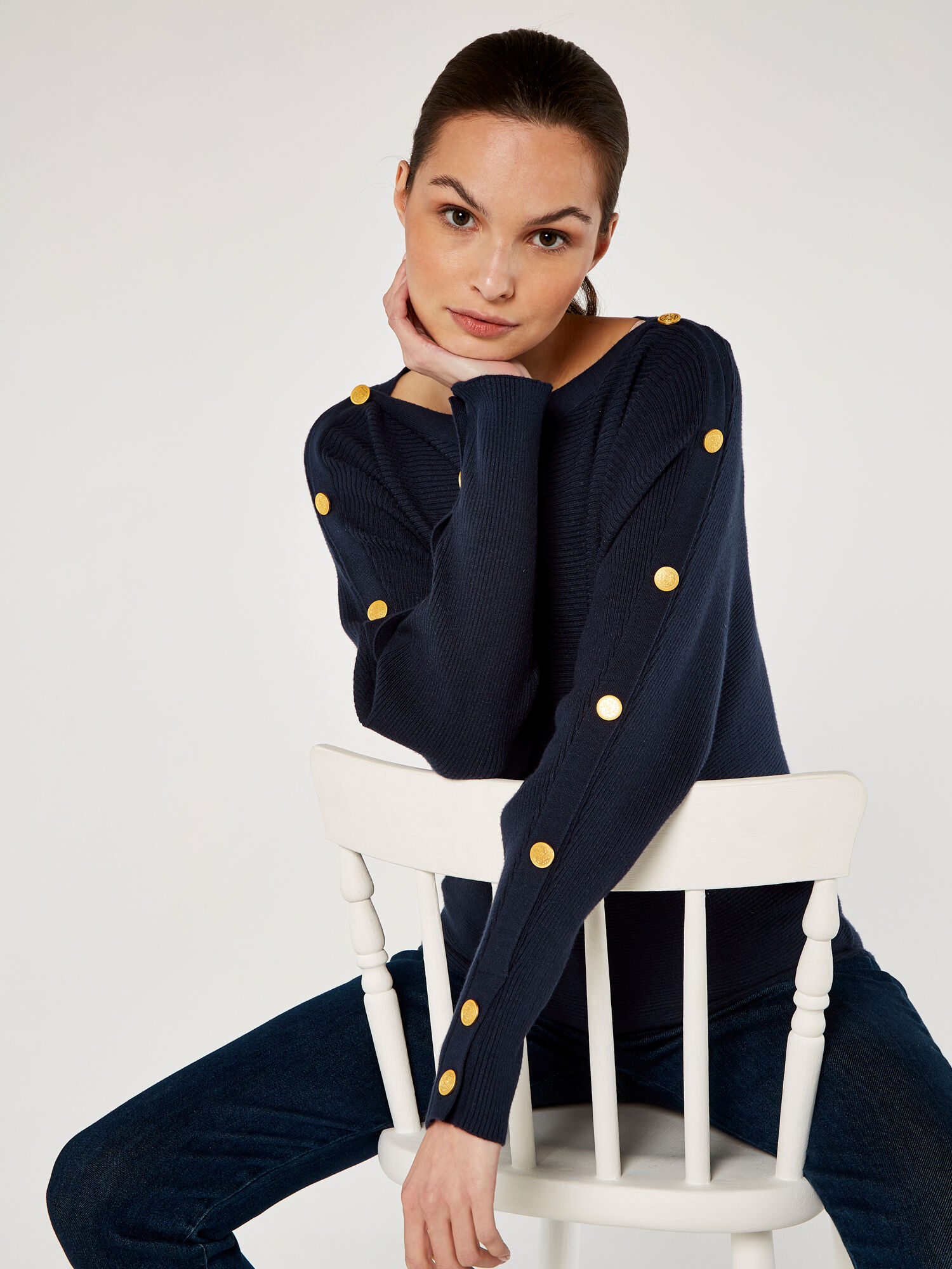Womens navy clearance jumpers uk