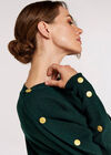  Button Detail Jumper, Green, large