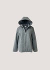 Wool-Look Hooded Jacket, Grey, large
