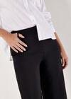 Tailored Straight-Leg Trousers, Black, large