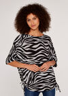 Zebra Top, Grey, large
