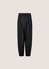 Pinstripe Wide-Leg Balloon Trousers, Dark Grey/Charcoal, large