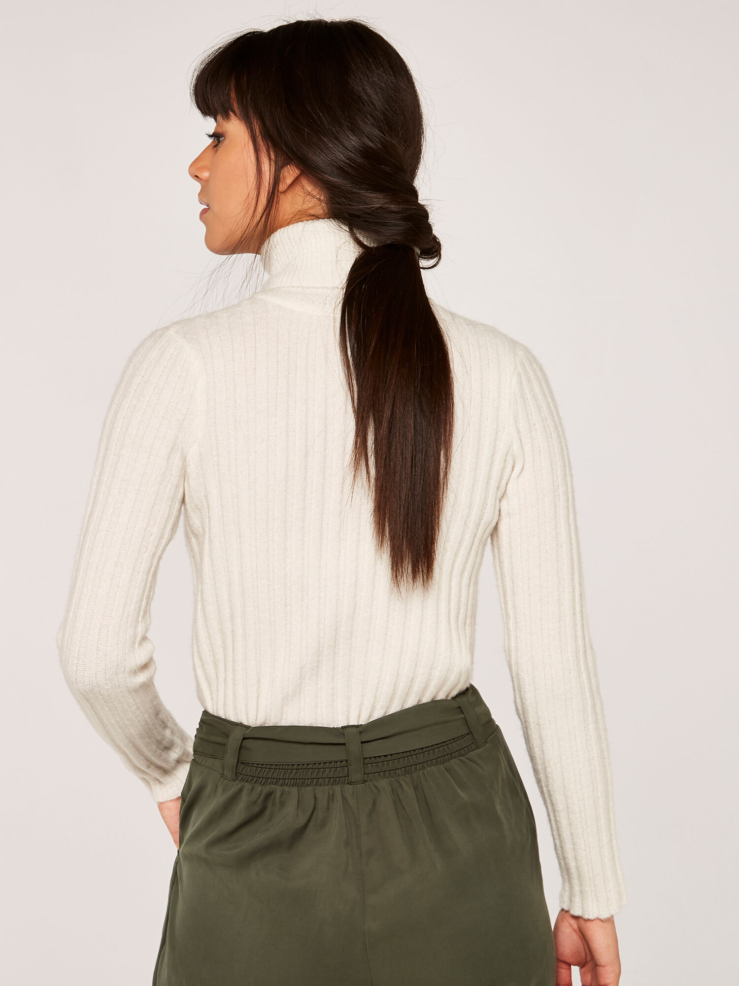 Cream roll neck sales top