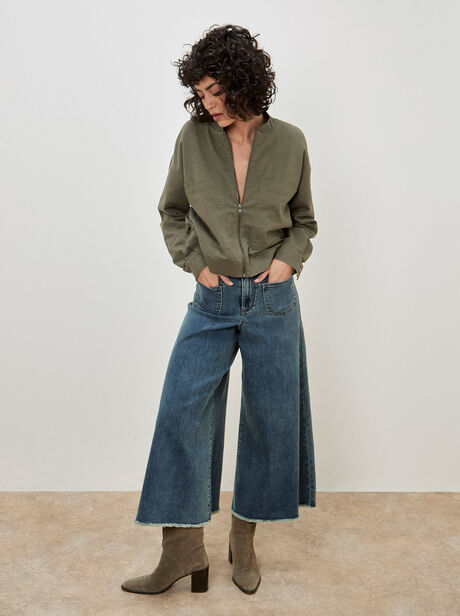 Lightweight Denim Bomber Jacket