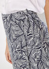 Geo Leaf Wrap Midi Skirt, Navy, large