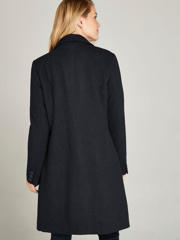 Navy Twill Coat, Navy, large