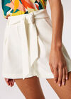 Textured Paperbag Shorts, Cream, large