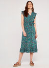 Buttercup Floral Midi Dress, Green, large