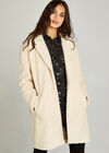 Cream Oversized Borg Fur Coat, Cream, large
