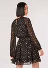 Gold Foil Spot Dress, Black, large