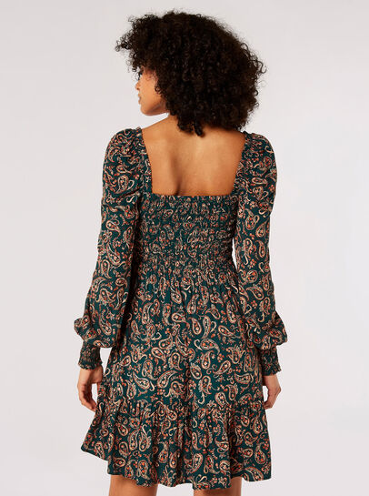 Paisley Milkmaid Mini Dress