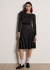 Multi Stripe Knitted Midi Dress, Black, large