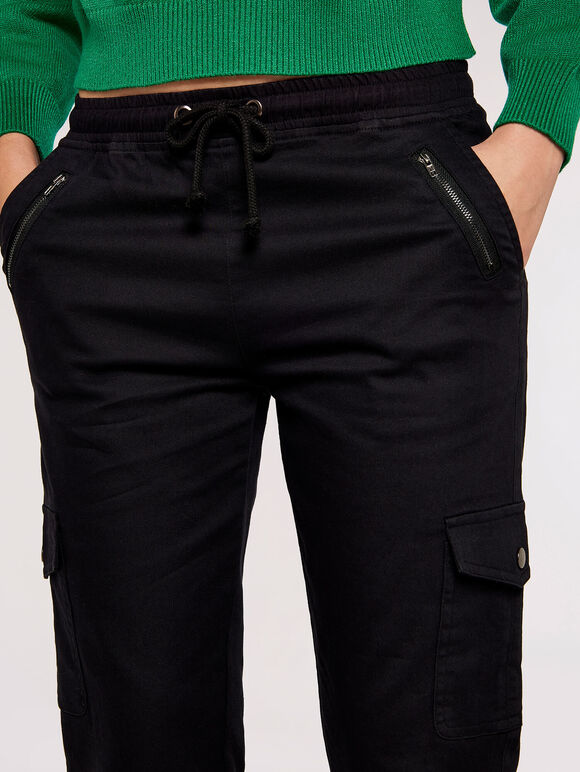 Combat Cargo Trousers, Black, large