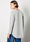 Soft Touch Stripe Top, Grey, large