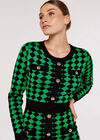 Diamond Print Mini Dress, Green, large