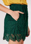 Scallop Lace Shorts, Green, large