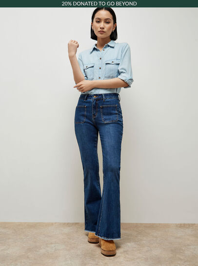 Retro High-Rise Flare Jeans