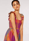Plaid Midi Dress, Pink, large