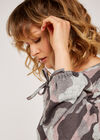 Camo Drawstring Swing Dress, Pink, large