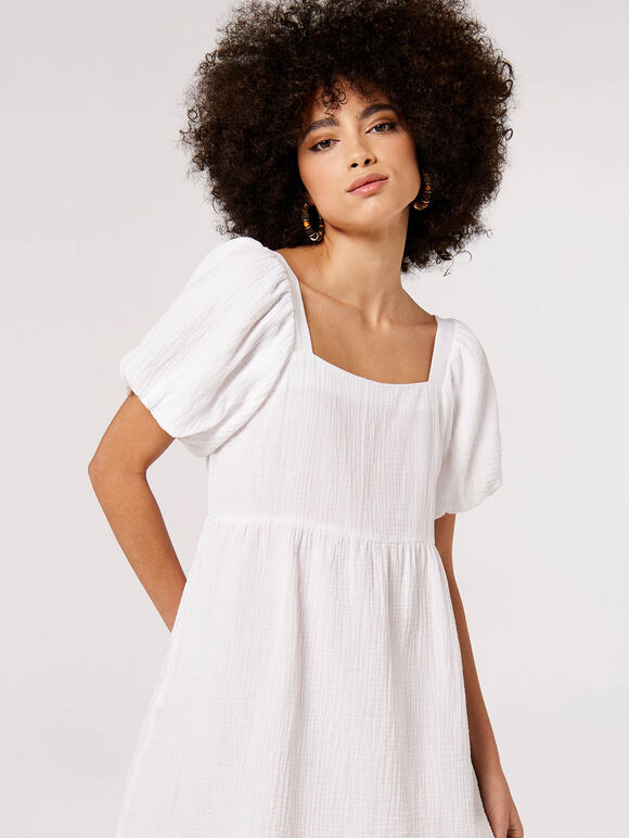 Puff Sleeve Mini Dress | Apricot Clothing