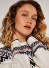 Fairisle Knit Jumper, Cream, large