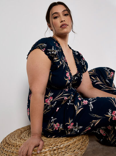Watercolour Floral Smocked Maxi Dress