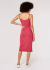 Ribbed Cami Midi Dress, Pink, large