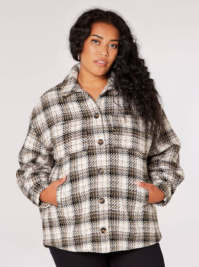 Curve Tweed Shacket