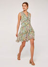 Floral Tiered Ruffle Dress, Mint, large